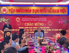 Lãnh đạo Quận Gò Vấp thăm và chúc mừng Tập đoàn GDQT Nam Việt nhân dịp cuối năm