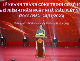 Lễ khánh thành công trình trường học cơ sở 10 và Lễ kỷ niệm 41 năm ngày Nhà giáo Việt Nam 20-11