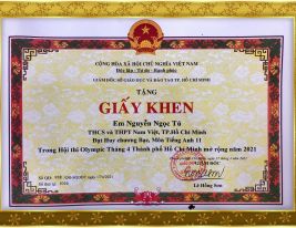Trường THCS, THPT Nam Việt đạt thành tích cao tại Hội thi Olympic tháng 4 - Tp.Hồ Chí Minh