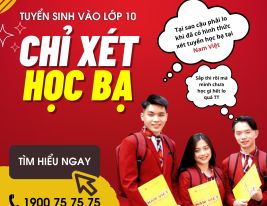 Đăng ký xét tuyển học bạ vào lớp 10 - Trường TIH, THCS, THPT Nam Việt