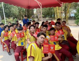 80 học sinh ưu tú của Trường Nam Việt vinh dự được đứng vào hàng ngũ Đoàn TNCS Hồ Chí Minh