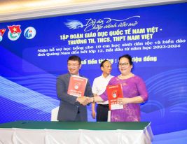 Tập đoàn GDQT Nam Việt nâng tổng mức tài trợ Quỹ học bổng Vừ A Dính lên hơn 102 tỉ đồng