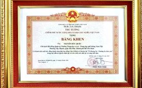 Bằng khen của Thủ Tướng Chính Phủ  khen tặng Thầy Nguyễn Đức Quốc - Chủ tịch Tập đoàn GDQT Nam Việt